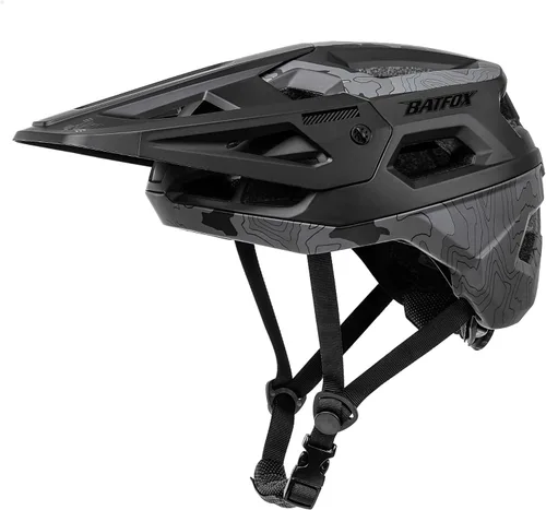 Miniatura 13 de Casco de Bicicleta BATFOX, Casco de Bicicleta de Montaña para Hombres, Mujeres, Adultos y Jóvenes Gris