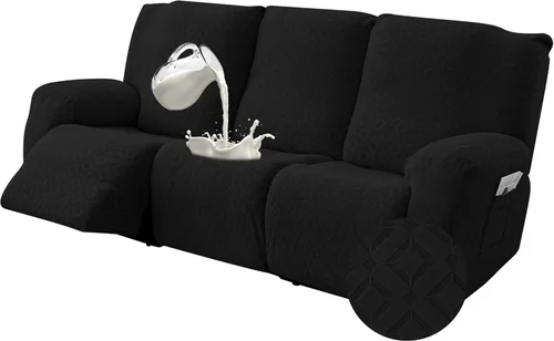 Miniatura 51 de Gennia Funda Impermeable para Sofá Reclinable, Fundas Elásticas para Sofá Reclinable con Bolsillos, Fundas Lavables para Sillón Reclinable Lazy Boy
