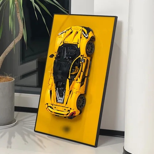 Miniatura 11 de iLuane Tablero de pantalla para LEGO Technic Porsche 911 GT3 RS 42056, kit de construcción, coleccionables para adultos, decoración del hogar u