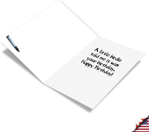 Miniatura 2 de NobleWorks Paquete de 3 divertidas tarjetas de felicitación de cumpleaños con sobres (1 diseño, 3 cada uno) comedero vacío para pájaros C2561BDG-C3x1