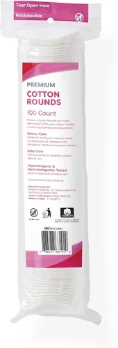 Miniatura 2 de Simply Soft - Redondas de algodón de alta calidad, 100% algodón puro, almohadillas de algodón absorbente, 100 unidades (paquete de 6)