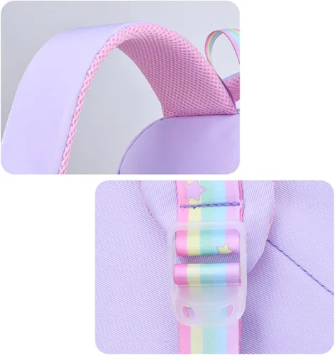 Miniatura 6 de Mochila de unicornio linda mochila para laptop, bolsas de viaje ligeras y duraderas, Azul Patchwork, S