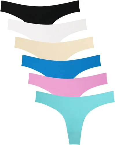 Miniatura 9 de Wealurre Tanga de microfibra de cintura baja para mujer sin costuras invisible