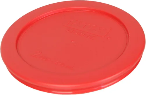 Miniatura 3 de Recipientes de vidrio, Pyrex, con tapa para almacenamiento de alimentos, Rojo