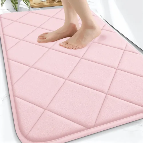 Miniatura 147 de OLANLY Tapete de baño de espuma viscoelástica de 24 x 16 pulgadas, ultra suave y absorbente, lavable a máquina, cómodo tapete de baño para suelo