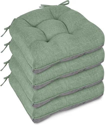 Miniatura 16 de Cojines Antideslizantes para Sillas de Comedor Juego de 4 Cojines para Sillas de Cocina 18"x18"x3" Cojines para Sillas Acolchados Cómodos y Suaves