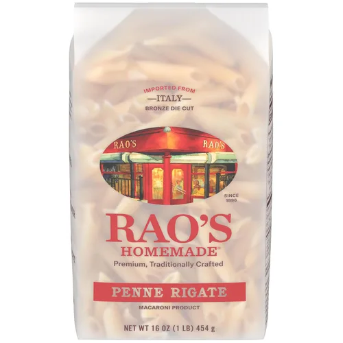 Rao's Homemade Penne Pasta, 16 oz, tradicionalmente elaborada, calidad premium, de harina de sémola dura, troquelado de bronce tradicional,