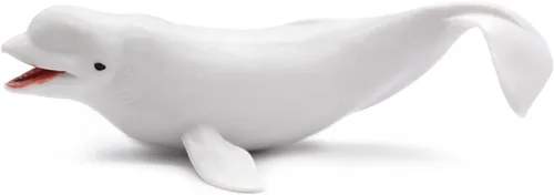 SmilerSmile Juguetes educativos de animales marinos sólidos, simulación de tiburón oceánico, criatura marina, juguete para niños pequeños (beluga