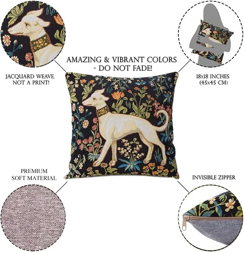 Miniatura 7 de STP GOODS Almohada de tapiz, almohada decorativa, decoración bohemia perfecta para sofá, sala de estar, dormitorio, cojín de sofá de 18 x 18
