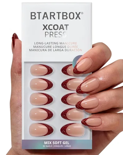 Miniatura 11 de BTArtbox Uñas Postizas Blancas Cortas a Presión - Uñas Postizas de Gel Suave en Forma de Almendra, Uñas Blancas con Pegamento para Uñas, Uñas