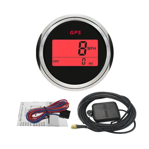 Miniatura 6 de ELING Velocímetro digital GPS para automóvil, de 2 pulgadas, 0-999 KM/H, MPH, kit de medidor de nudo, ODO con retroiluminación roja, 12 V, 24 V