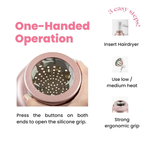 Miniatura 8 de Difusor Universal de cabello "súper resistente" de 1.7 Pulgadas a 2.6 Pulgadas para cabello rizado y ondulado natural, accesorio para secador