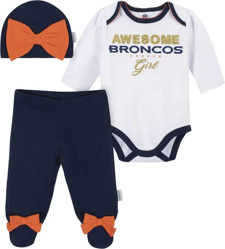 Miniatura 15 de NFL Conjunto de enterizo, pantalón con pies y gorro de 3 piezas para bebé niña Alternativa 2