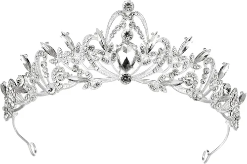Miniatura 5 de Kamirola Diadema de coronas y tiaras de cristal para niñas o mujeres, fiesta de cumpleaños, boda, graduación, novia, Navidad, San Valentín, TR20