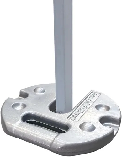 Miniatura 4 de Eurmax Paquete de 2 unidades de pesas de hierro fundido de ajuste universal mejoradas, apilables, 44 libras, antióxido, placas de peso para tienda