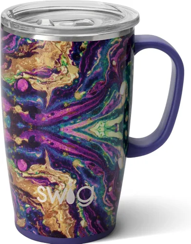 Miniatura 59 de Swig Life Taza de Viaje de 18 oz, Vaso Aislante con Asa y Tapa, Taza de Café de Viaje, Compatible con Portavasos, Acero Inoxidable, Vaso de 18 oz