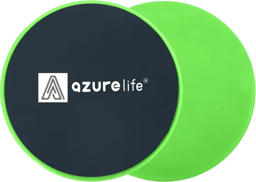 Miniatura 11 de A Azurelife Deslizadores de ejercicio para el núcleo, discos deslizantes de doble cara para uso en alfombras o suelos de madera, ligeros y Azul