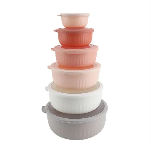Miniatura 60 de COOK WITH COLOR - Juego de tazones de preparación profundos con tapas, para mezclar, de plástico, pequeños y apilables (color negro degradado)