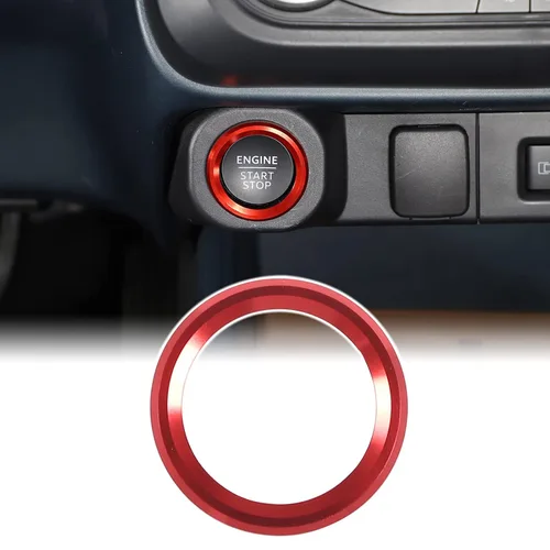 Miniatura 9 de Aunginsy Cubierta de anillo para decoración de arranque de motor de automóvil compatible con Ford Maverick 2022 2023 2024 de aluminio para botón