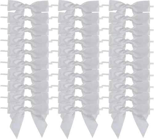 Miniatura 35 de AIMUDI Lazos con Alambre de Amarre para Bolsas de Golosinas de 3.5 pulgadas, Lazos de Satén Azul Turquesa para Manualidades, Lazos Prefabricados