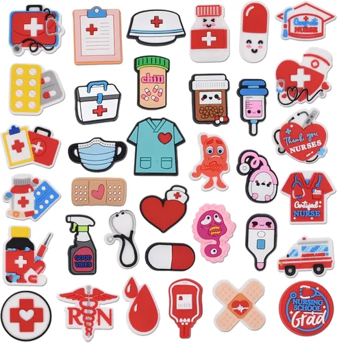 Pabucle Colgantes médicos para zapatos papacharmsnuevo mexicano con hebilla de clip, dijes para zapatos papacharms, hombres y mujeres, decoración de