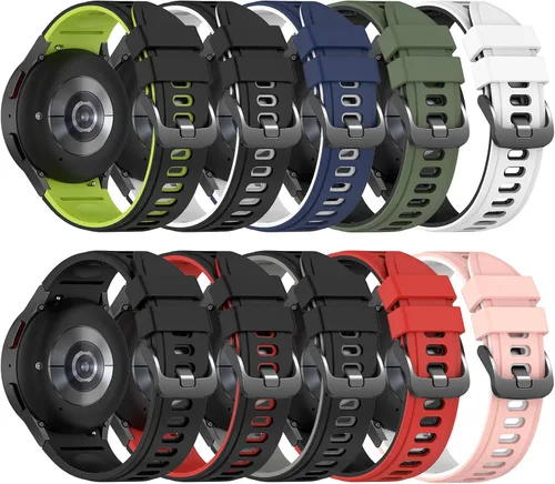 Miniatura 8 de Correa deportiva de silicona suave para Galaxy Watch 7/6/5/4/FE de 1.57 pulgadas, 1.73 pulgadas, sin huecos, compatible con Samasung Galaxy Watch
