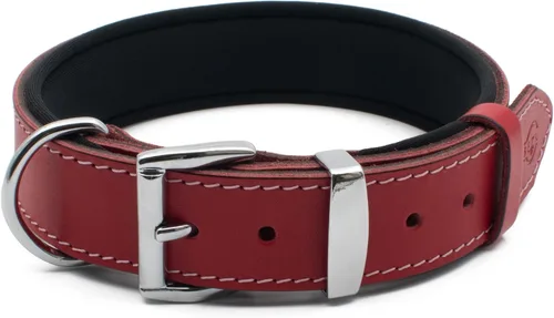 Miniatura 22 de Collar de perro de cuero curtido vegetal para perros grandes, collares de perro resistentes y de diseño de lujo