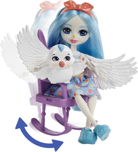 Miniatura 6 de Enchantimals Muñeca y accesorios, juego de la guardería, muñeca Starley Stork, gorila y 4 figuras de animales Baby Bestie, cuna y más, mejores