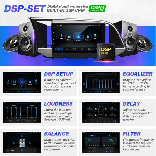 Miniatura 4 de para Elantra 2016 2017 2018 Android pantalla táctil compatible con Carplay inalámbrico Android Auto, radio de coche estéreo Bluetooth navegación