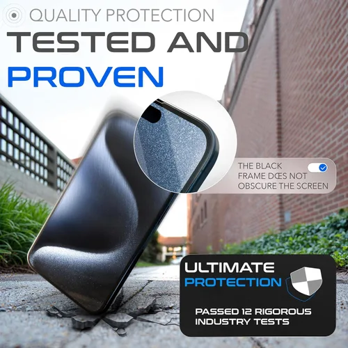 Miniatura 4 de ROXX NEO - Protector de pantalla japonés 9H 3D (paquete de 3) Cobertura de pantalla completa Para iPhone 16 Plus Más duro Más claro