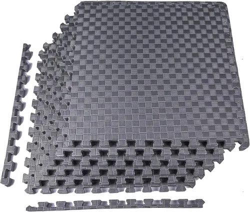 Miniatura 23 de BalanceFrom Baldosa de Espuma EVA Entrelazada para Ejercicio de 24 x 24 pulgadas – Suelo de Rompecabezas Antideslizante para Gimnasio en Casa, Azul