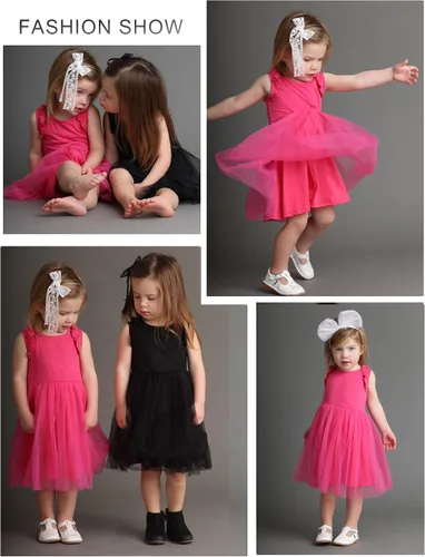 Miniatura 5 de Arshiner Vestido tutú para niñas pequeñas, vestidos de verano esponjosos, vestidos casuales de fiesta de tul para niños de 2 a 6 años