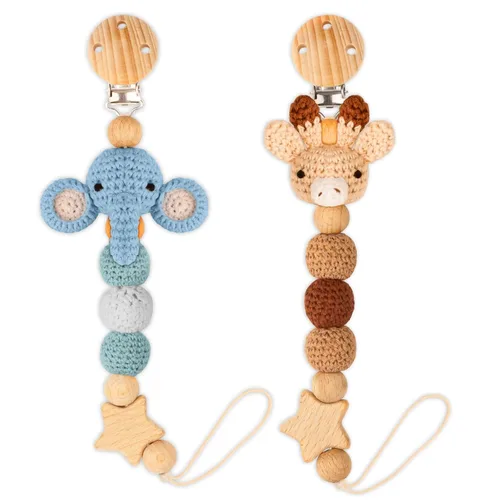 Miniatura 14 de Clip para chupete, lindo clip para chupete de animales para niños y niñas, la mayoría de los chupetes, mordedores de bebé, baby shower y artículos