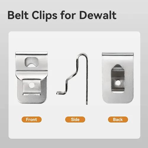Miniatura 3 de Clips de cinturón para Dewalt, 6 piezas de clips para herramientas de perforación de acero inoxidable 304 con tornillos para Dewalt N268241 N086039