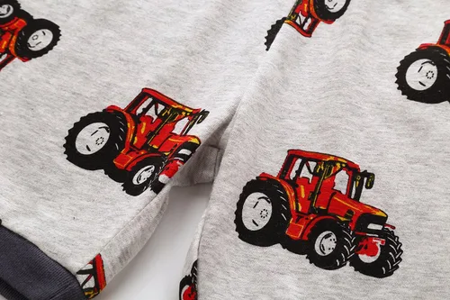 Miniatura 7 de RKOIAN Conjunto de pijama de manga corta para niños pequeños, 100% algodón, ropa de dormir para niños pequeños