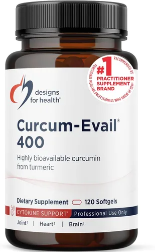 Miniatura 9 de Designs for Health Curcum-Evail 400 - Suplementos de curcumina de cúrcuma biodisponibles - Tecnología de emulsión Evail - Complejo de curcumina C3