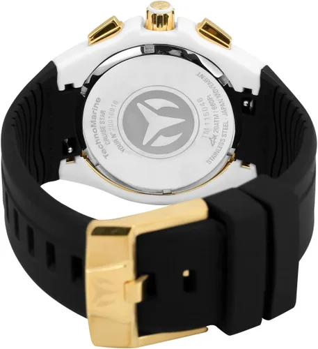 Miniatura 3 de Technomarine TM-115046 Cruise - Reloj analógico de cuarzo blanco para hombre, Oro, Reloj de cuarzo, cronógrafo