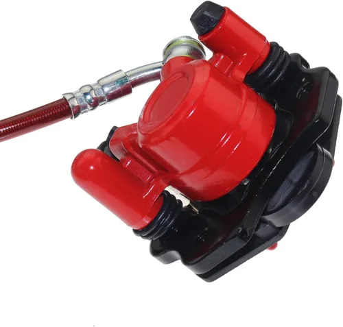 Miniatura 8 de PRO BAT Kit de freno hidráulico trasero para Go Kart con cilindro maestro, pinza, pastilla de freno + rotor de disco para carritos de golf ATV Rojo