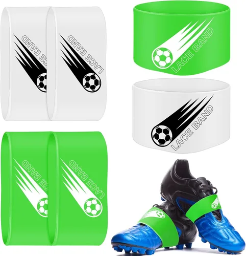 Miniatura 25 de Patelai 4 piezas de cubierta de cordón para tacos de fútbol, banda de zapato de fútbol, cubierta de zapato de fútbol, bandas de taco de fútbol