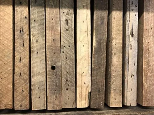 Miniatura 8 de Urban Legacy - Estantes de madera reciclada -flotantes o con soportes, artesanales Amish en el Condado de Lancaster, PA, juego de dos, genuinos