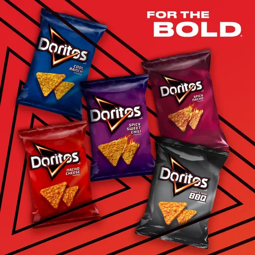 Miniatura 6 de Doritos Chips de tortilla reducidos en grasa, sabor a flamas, 1 onza (paquete de 72)