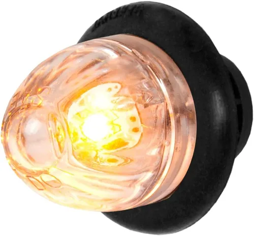 Miniatura 27 de GG Grand General 75390 Mini empuje/tornillo sandía ámbar/ámbar luz LED con tuerca 1 pulgada