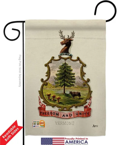 Miniatura 4 de Americana Home & Garden Coat of arms Vermont Garden House Flag Kit Americana States American Territories Republic Country Particular Area Decoration