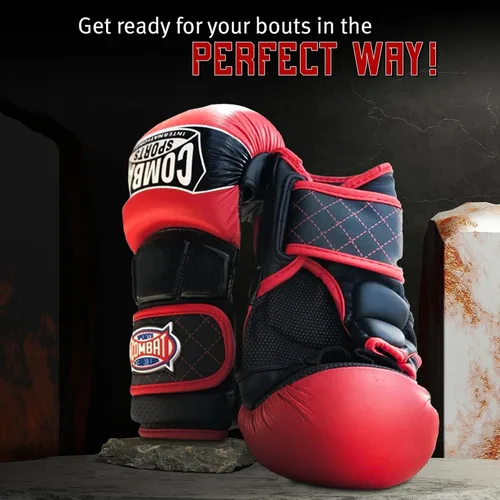 Miniatura 4 de Combat Sports Max Strike - Guantes de entrenamiento de artes marciales mixtas, palma abierta sin dedos para artes marciales mixtas, Muay Thai