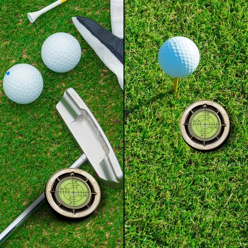 Miniatura 7 de Ddaowanx Lector verde de golf, marcador de pelota de golf con burbuja horizontal de alta precisión, herramienta de accesorios de golf Putt Aid