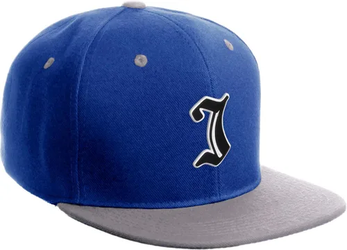 Miniatura 1690 de Daxton Gorra clásica con visera de billete plano con letras del alfabeto inglés antiguo de la A a la Z