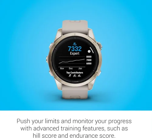 Miniatura 7 de Garmin epix Pro (Gen 2) Edición Zafiro, 42mm, Reloj inteligente de alto rendimiento, Tecnología de entrenamiento avanzada, Linterna incorporada, Oro
