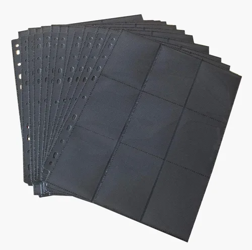 Miniatura 6 de Páginas superiores de 9 bolsillos de doble cara para tarjetas, 900 bolsillos de carga lateral para tarjetas, hojas protectoras de tarjetas