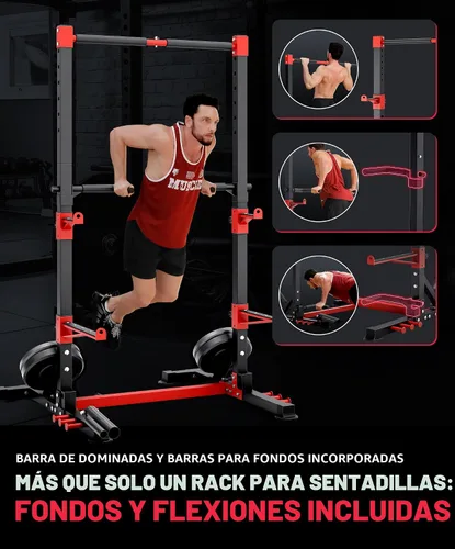 Miniatura 5 de YOLEO Smith Machine & Squat Rack Combo, Multi-Functional Power Racks with Adjustable Width & Pull-Up Bar, Cable Crossover Power Cage, Independent