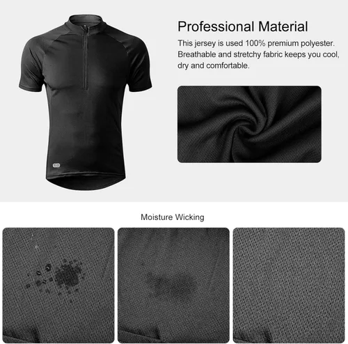 Miniatura 7 de INBIKE Mens Cycling Jerseys Moisture Wicking Short Sleeve Quick Dry Bike Jersey Long Sleeve Running Tops Breathable